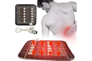 DZTBX Cuscino Riscaldante a Infrarossi Lontani in Giada, Cuscino Termico Elettrico per Alleviare Il Mal di Schiena E I Crampi, Terapia Calda a Infrarossi per Sciatica, Artrite, Temperatura Regolabile