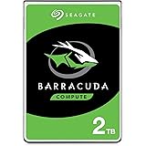 Seagate BarraCuda, 2 To, Disque dur interne HDD – 2,5" SATA 6 Gbit/s 5 400 tr/min, 128 Mo de mémoire cache, pour PC portable 