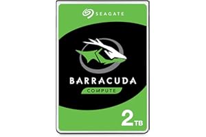 Seagate BarraCuda 2To, Disque Dur Interne HDD, 2.5 pouces, SATA 6 Goit/s, 5 400 tr/min, 128 Mo de cache, pour PC et ordinateur portable, Ouverture Facile, Services Rescue (ST2000LMZ15)