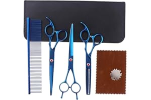 Aussel Pet Curved Scissor Set- perfekt für Hundesalon, Durable Edelstahl, bereitgestellt mit Beutel, komfortabel, funktional und sehr Ergonomische
