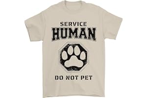 3TEES Funny Dog Service Human Do Not Pet Mens T-Shirt 100% Cotton