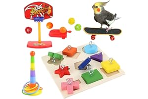 JHXHHTHONGTONG 4 Piezas Juguete de Entrenamiento de Pájaros Juguetes para Pajaros Juego de Juguetes para Loros Pajaros Entrenamiento de Inteligencia Juguetes para Loro, Pájaro, Periquito, Mascota Pequeña