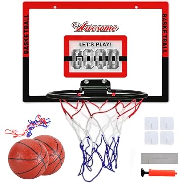 COSTWAY 45cm Basketballkorb Standard, Mini Basketball Korb für Wandmontage wetterfest, Basketballring mit Netz, Basketball Hoop Indoor & Outdoor, für Kinder & Erwachsene (Orange