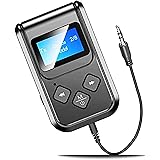 Sändare Bluetooth-mottagare för TV, hörlurar, Bluetooth-ljudadapter högtalare, smartphone, surfplatta, LCD-skärm, inbyggd mik