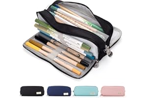 Maomaoyu Estuche de lápices de Gran Capacidad con 3 Compartimentos para niños, Regalo para niñas y niños de Vacaciones para Estudiantes de Primaria, Estuche Escolar para Regalos de cumpleaños