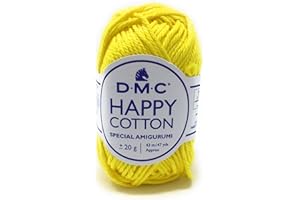 DMC - Happy Cotton - Spécial Amigurumi - 100% coton - Très doux et agréable à utiliser | Pelote de 20 g - 43 m | 49 coloris