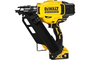 DEWALT - Cloueur à Charpente XR 18 V Brushless Nouvelle Génération, Inclue 2X Batteries 18V 5Ah, 1 Chargeur, DCN930P2-QW