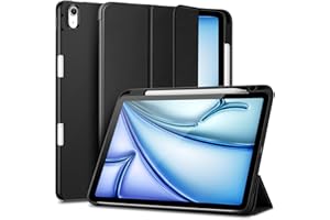 ‎ESR ESR für iPad Air 11 Zoll M3/M2 Hülle, iPad Air 7/6/5/4 Hülle (2025/2024/2022/2020) mit stifthalter, 10,9 Zoll Case, Flexible Weiche Hülle, Rebound Serie, Schwarz