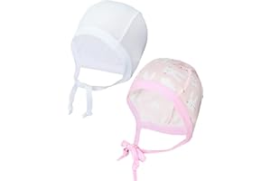 TupTam Gorra de Bebé Niñas Niños con Cordones, Paquete de 2