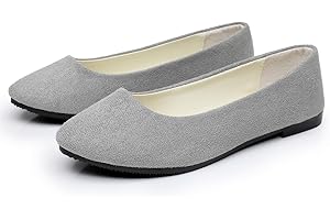 TIMWEEN Womens Lovely Ballet Flats with 26 Vibrant Colors, Ladies Indoor Outdoor Comfy Flat Shoes Pure Color Suede-Effect Upper Ballerina Pumps Portable Slip On Dolly Shoes
