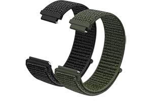 Vicloon Nylon Fabric Watch Straps, Pack of 2 Quick Release Watch Strap 16mm,18mm, 20mm Nylon Replacement Watch Band for Men and Women Multicolors