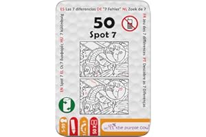 THE PURPLE COW Invento just play Purple Cow- 504333 "50" seria Spot 7 - zabawne zajęcie w domu i w podróży, gra podróżna, od 5 lat