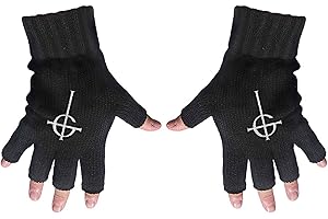 BAND MONKEY Ghost Unisex Fingerless Gloves Ghost Cross