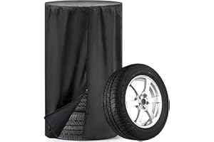 Shengruili Auto Reifentasche Universale Reifenabdeckung,Auto Reifen Schutzhülle,Reifen-Aufbewahrungstasche,wasserdichte Staubdicht Reifenschutzhülle,Reifenabdeckung mit Reißverschluss für 4 Reifen