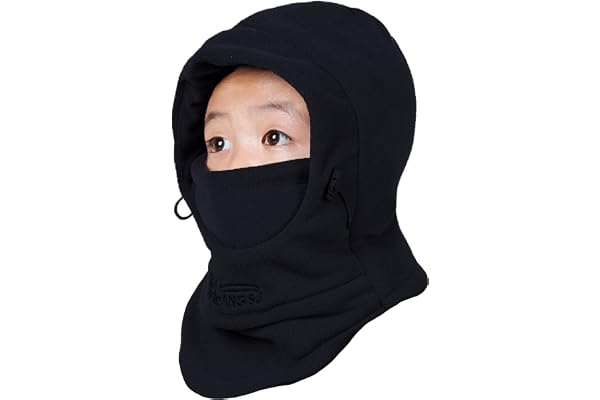 Azarxis Cagoule Polaire Hiver Enfant Tour de Cou Chapeau Chaud Cache Cou Cache Nez Balaclava Ski Écharpe Coupe-Vent pour Garçon Fille
