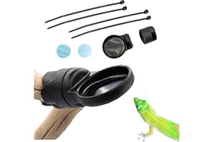 Pangea Microdish Branch & Surface Mount Kit for Gecko Feeding, Small Dish for Micro Geckos, Mourning Geckos, Anoles, and Other Small Reptiles, Zip Tie Bowl 1.5in x .75 in (S Branch Mount)