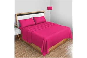 GC GAVENO CAVAILIA Diamant, unifarben Bettlaken, Polyester, 50% Baumwolle, Fuchsia, Doppelbett