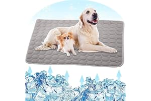 Fueegue Kühlmatte für Hunde Haustier Kühlmatte Hund Hundematte Bett Kühldecke Kühlkissen für Katzen Waschbar Haustiere