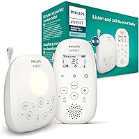 ‎Philips Avent Audio Babyphone DECT-Technologie, Eco-Mode, Gegensprechfunktion, Schlaf- und Nachtlieder, Temperatursensor, ma