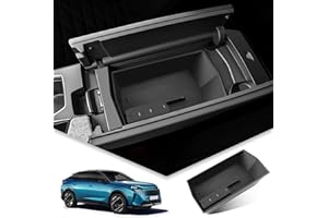 BIBIBO P*eugeot e-3008 2025 - Scatola portaoggetti con scatola per monete, organizer per console centrale, compatibile con P*eugeot e-3008 2024+, accessori organizer con tappetino antiscivolo