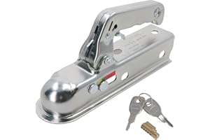 AB Tools Unbraked Trailer Pressed Steel Hitch Coupling 50mm 800kg Max With Lock