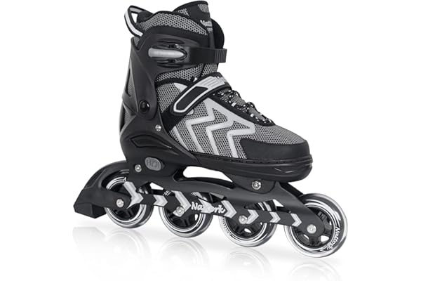 Nattork Patins à roulettes réglables pour Adultes, Patins à Roues alignées pour débutants