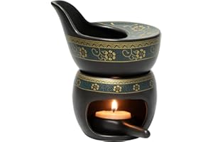 Salubrito Ceramiczna lampa zapachowa typu tealight, lampa zapachowa, lampa zapachowa do olejków eterycznych, lampa zapachowa do dekoracji mieszkania, idealny pomysł na prezent