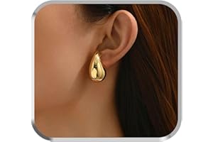 ONLY FAITH Orecchini a goccia con lacrima dorati, placcato in acciaio inox, per le donne