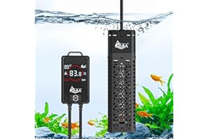 AQQA Fish Tank Heater, 1200W Aquarium Heater with Intelligent External Controller, Dry Burning-Resistant & Overtemperature Protection System, for Saltwater & Freshwater