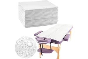 YIDUHAO Disposable Bed Sheets,Bed Cover Spa Massage Table Sheet no Noise Bed Cover Flat Sheets,Breathable Non-Woven Fabric,80x180cm, White 20 Count