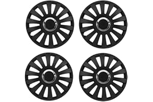 UKB4C 4x Black Matt Wheel Trims Hub Cap 14" Cover fits Peugeot 106 107 108 206 207 208
