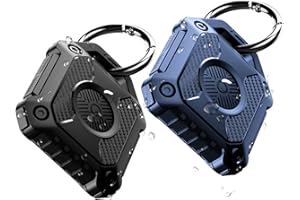 ONEONTA 2er Pack Airtag Anhänger - Airtag Schlüsselanhänger - Airtag Hülle Wasserdicht - Air Tages Apple Anhänger - Airtag Halter Hund, Robust TPU, Schwarz+Blau