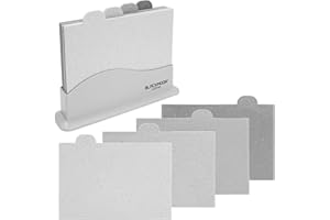 Blackmoor Grey Chopping Board Set of 4 / Versatile and Durable Chopping Boards for Kitchen/Cutting Meat, Fish, Vegetables, Hot Foods and More/Dishwasher Safe