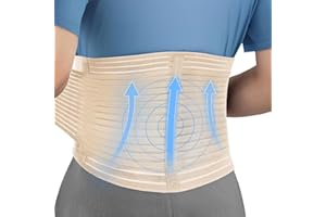 Channo Faja Lumbar Hombre y Mujer: Soporte de Espalda Columna y Alivio Dolor para Lesiones Trabajo Carga de Peso - Cinturón para Lumbares con Velcro Ajuste Doble y Varillas (Pack de 1 Vison 2XL)