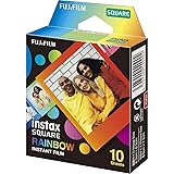 Fujifilm Instax Rainbow Border Film, Bordo Arcobaleno, Square 10 Shot