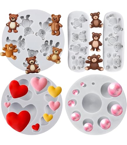 5 stampi in silicone a forma di fiore – Stampo 3D a forma di rosa, margherita, per fondente, cioccolato, glassa, argilla polimerica, cera, decorazione per torte, cottura, sapone, caramelle, gelatina