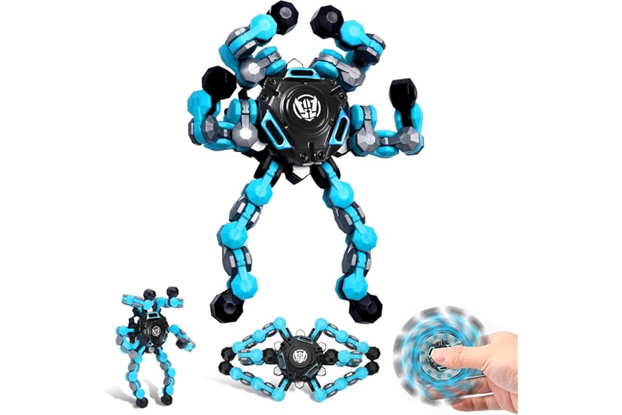 NEW Transformable Sensory Fidget Spinner Toy, Funny DIY Spin Top Hand Finger Spinner Creative Fingertip Mechanical Gyro for Kids Adults, All Ages