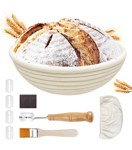 2 Cestini Per Lievitazione Banneton In Rattan Con Fodere In Lino – Pane Fatto In Casa Perfetto