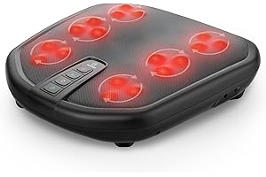 COMFIER Shiatsu masażer stóp z ogrzewaniem, masażer stóp i pleców, ogrzewany ocieplacz stóp, masażer do łagodzenia bólu, zapalenie powięzi podeszwowej, nadaje się do wszystkich rozmiarów stóp, prezent