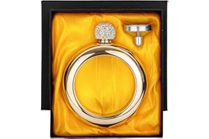 TOPTIE Flacon de poignet de 3,5 oz, flacon de bracelet en acier inoxydable avec couvercle en cristal avec entonnoir pour cadeau