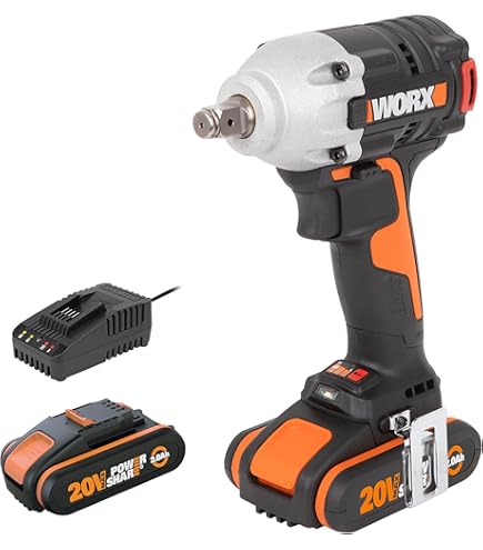 WORX Nitro Akku-Schlagschrauber 20V WX265 - leistungsstarker Brushless Motor - 3 Geschwindigkeitsstufe & 2 Modi - 200Nm Drehmoment - 3400 U/min - leicht & kompakt - inkl. 2x 2Ah Akkus & Ladegerät