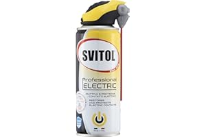 SVITOL Lubrificante Professional Electric 400 ml Spray lubrificante per contatti elettrici, erogatore con cannuccia, riattiva conducibilità elettrica, anti-ossidante, valvola 360°, trasparente