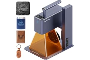 LaserPecker LP2 Grabadora Láser Portátil Luz Azul Semiconductora de 450 nm, Velocidad 600mm/s, Precisión 0,05mm para Madera, cuero, acrílico, etc. 100+ Material