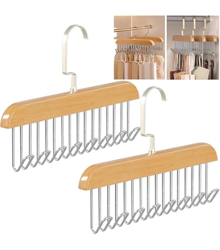 Organizzatore Cinture Da Armadio - 10 Ganci Per Cinture, Sciarpe E Cravatte | Nero - Foto 7