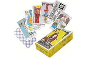 NOPKESV 1 juego de Cartas de Tarot con Libro para Principiantes [tarot deck,cartas tarot bonitas,cartas tarot español] (10,6 * 6,2cm)