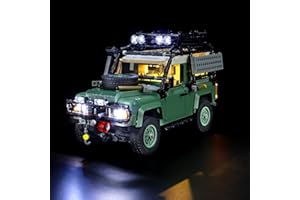 YEABRICKS LED Lumière pour Lego-10317 Icons Land Rover Classic Defender 90 Modèle de Blocs de Construction (Ensemble Lego Non Inclus)