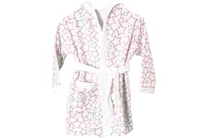 Ti TIN Accappatoio Per Bambino o Bambina con Cappuccio in Spugna | 100% Cotone Morbido e Assorbente con Un Design a Stelle Color Celeste, Taglia 1 Anno