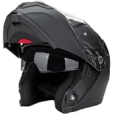Westt Folding Motorcycle Helmet ECE 22.06 and PINLOCK 70 Ready, Foldable Full Face Helmet with Sun Visor for Men and Women, M