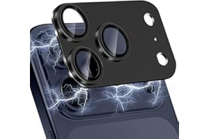 Hinnwer Kameraschutz für iPhone 17 Pro Max für Panzerglas [Kratzfest, Stabil, Blasenfrei] [Ultra-Klar 9H Härte] Linsenschutz Metallring Kamera Schutzglas für iPhone 17 Pro Max - Schwarz