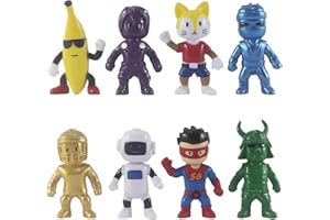 Luxetoys Stumble Guys Toys Stumble Guys Mini Figuren Set Stumble Guys Stumble Guys Estatua Modelos Colección de Decoración de PVC (8 piezas/Set A)